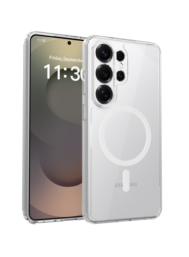 Adando for Samsung S26 Ultra Clear Case, Crystal Transparent Magnetic Cover for Minimalist Users, Mil-Grade Drop Protection Anti Yellowing Slim Rugged Protective Bumper Cover (Clear, S26 Ultra) - Image 1